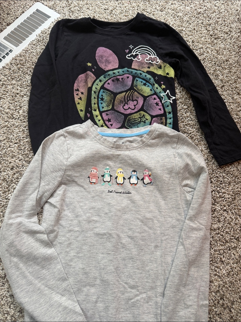 2 - Childrens Place/Roots girls Long-Sleeve Graphic Tees size medium